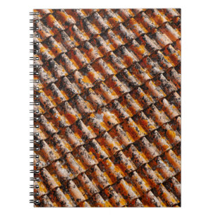 Caderno Espiral Pontas laranja e preta do telhado
