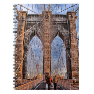 Caderno Espiral Ponte de Brooklyn Nova York EUA