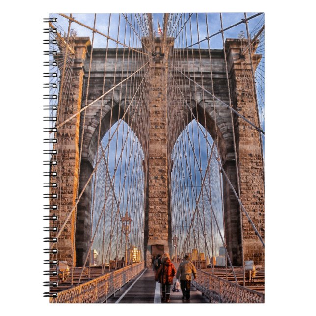 Caderno Espiral Ponte de Brooklyn Nova York EUA (Frente)