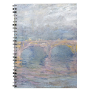 Caderno Espiral Ponte de Claude Monet   Waterloo, Londres, no por