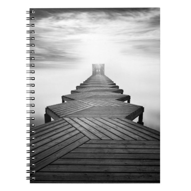 Caderno Espiral Ponte de madeira sobre o mar (Frente)