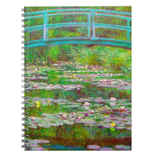 Caderno Espiral Ponte Monet Japonesa e Lírios de Água