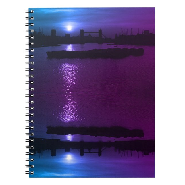 Caderno Espiral Ponte solar de Londres, Inglaterra (Frente)