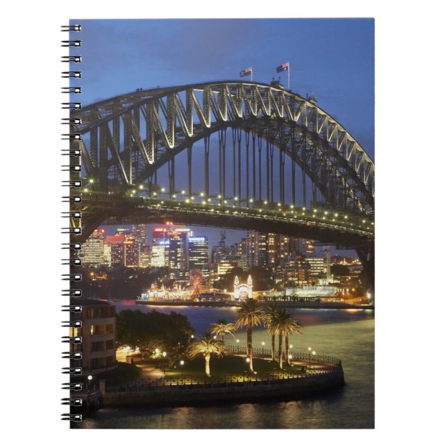 Caderno Espiral Ponte Sydney Harbor e Hotel Park Hyatt Sydney (Frente)