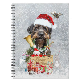 Caderno Espiral Ponteiro Com Cabelo, Natal De Cão