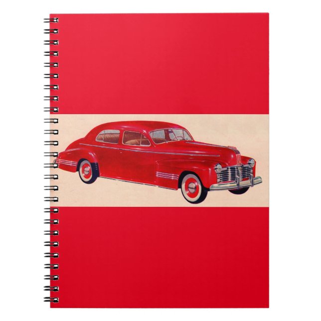 Caderno Espiral Pontiac Torpedo vermelho (Frente)
