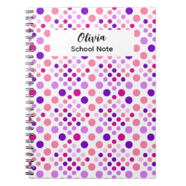 Caderno Espiral Ponto Colorido Material Escolar