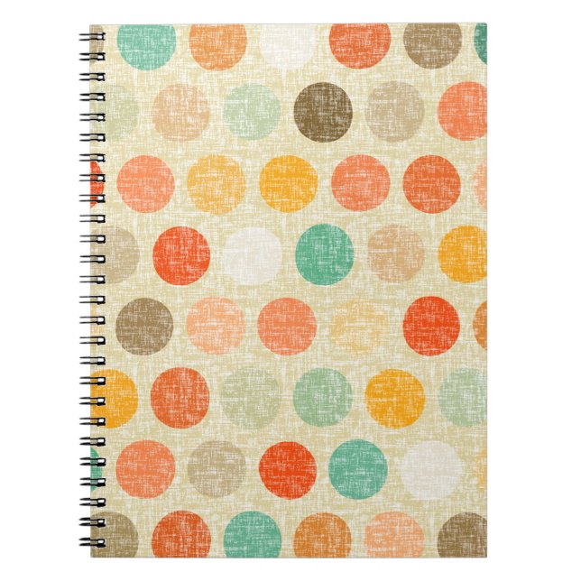 Caderno Espiral ponto vintage (Frente)