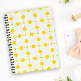 Caderno Espiral Pontos Amarelos, Padrão de Bolinhas, Bolinhas, Pon