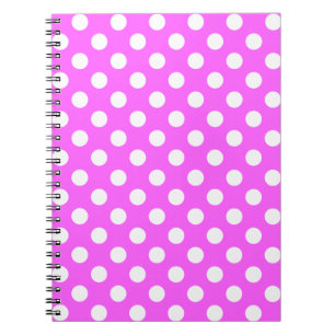 Caderno Espiral Pontos Brancos Graves E Rosa