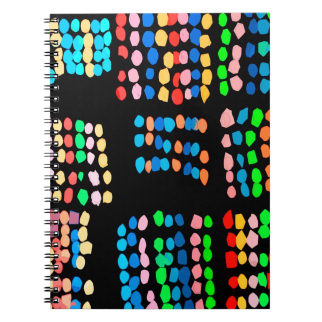 Caderno Espiral Pontos coloridos (Frente)
