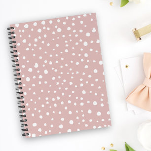 Caderno Espiral Pontos Dalmáticos cor-de-rosa, pontos Dalmáticos,