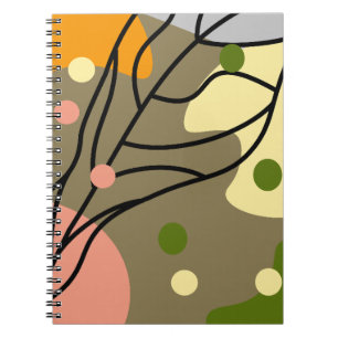 Caderno Espiral Pontos de abstrato interessantes com folhas