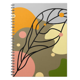 Caderno Espiral Pontos de abstrato interessantes com folhas