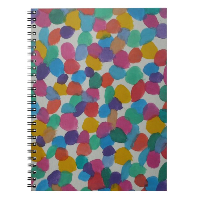 Caderno Espiral Pontos de Aquarela Coloridos (Frente)