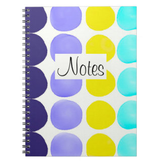 Caderno Espiral Pontos de aquarela grandes