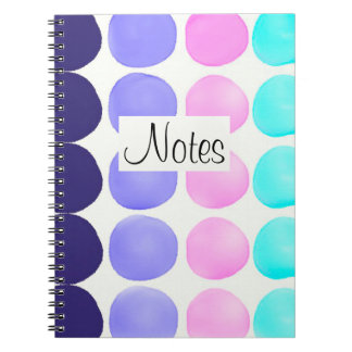 Caderno Espiral Pontos de aquarela multicores