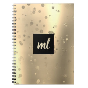 Caderno Espiral pontos de confetti Na moda