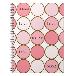 Caderno Espiral Pontos de Rubor Rosa Sonho Amor