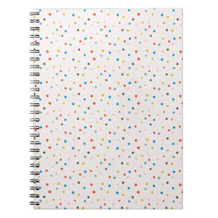 Caderno Espiral Pontos Pintados Coloridos