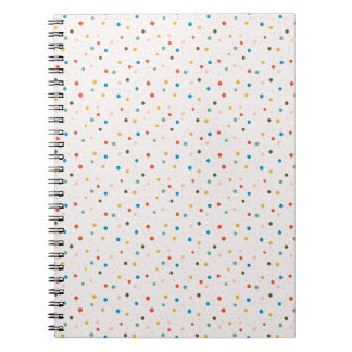 Caderno Espiral Pontos Pintados Coloridos