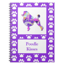 Poodle French Cute Dog Silhouette Paw Purple PY&B