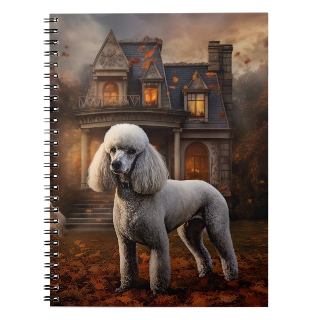 Caderno Espiral Poodle Halloween Assustador (Frente)