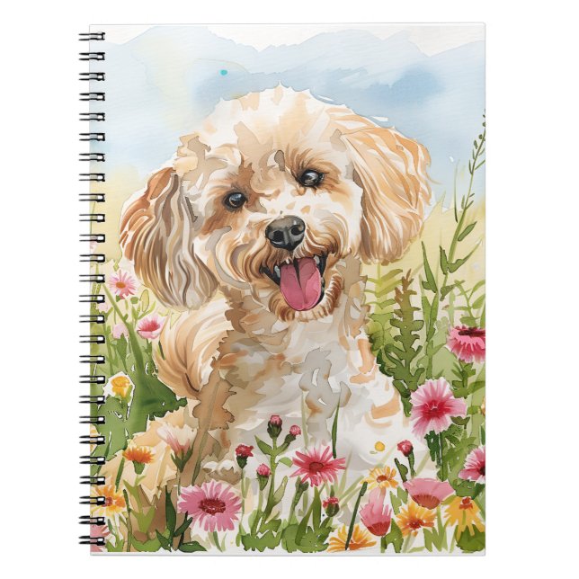 Caderno Espiral Poodle Journal – Dog Mom Notes (Frente)
