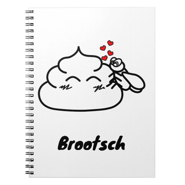 Caderno Espiral Poop in Love - Brootsch the PooPoo (Frente)