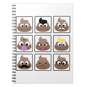 Caderno Espiral Poop Muitos Rostos