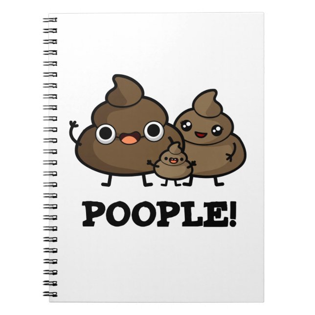 Caderno Espiral Poople Funny Poop People Pun (Frente)