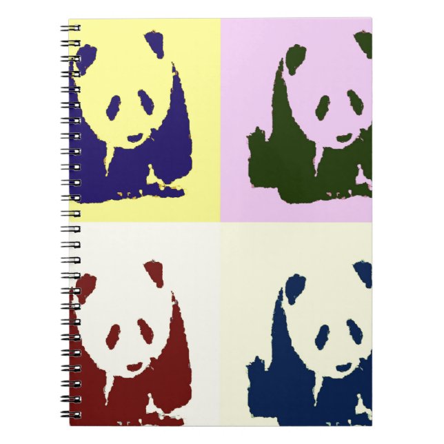 Caderno Espiral Pop Art Baby Pandas (Frente)