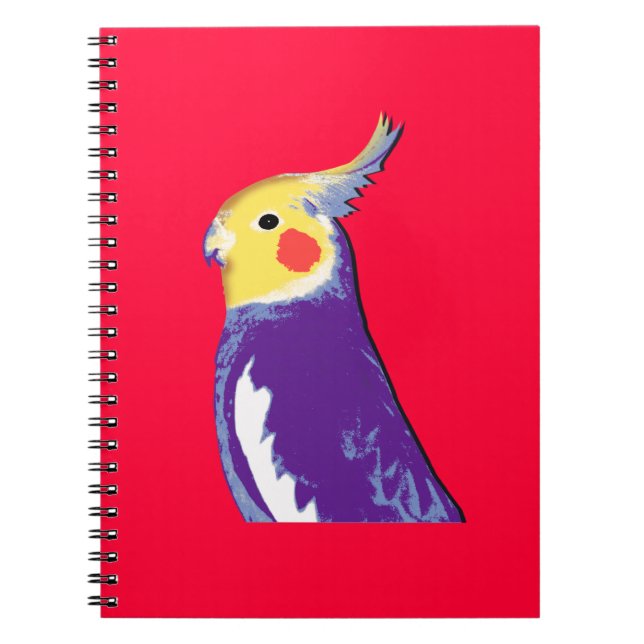 Caderno Espiral Pop art do Cockatiel (Frente)