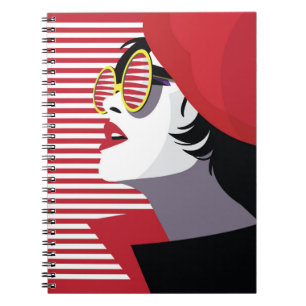 Caderno Espiral Pop Art Fashion Woman Vintage