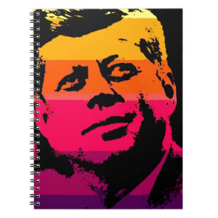 Caderno Espiral Pop Art Jack JFK John F. Kennedy