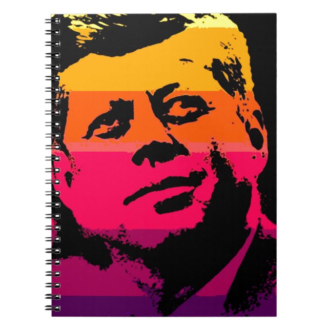 Caderno Espiral Pop Art Jack JFK John F. Kennedy (Frente)