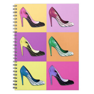 Caderno Espiral Pop Art Stiletto Pumps / Calçados / Altos Saltos