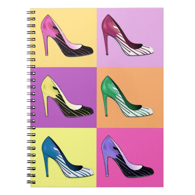 Caderno Espiral Pop Art Stiletto Pumps / Calçados / Altos Saltos (Frente)