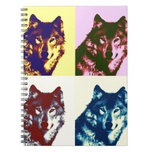 Caderno Espiral Pop Art Wolf