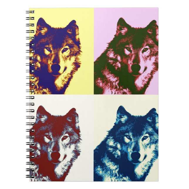 Caderno Espiral Pop Art Wolf (Frente)