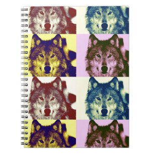 Caderno Espiral Pop Art Wolf