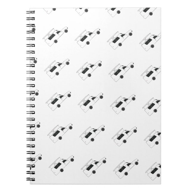 Caderno Espiral pop para cima do chinook camper (Frente)