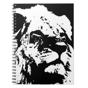 Caderno Espiral Pop preto e branco