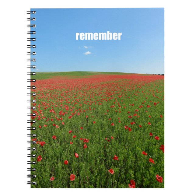 Caderno Espiral Poppies lembram (Frente)