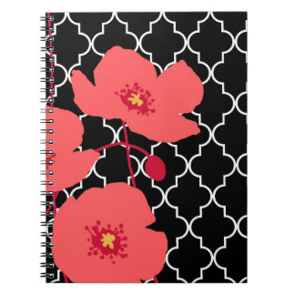 Caderno Espiral Poppies vermelhos...notebook