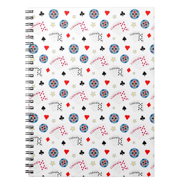 Caderno Espiral Pôquer Divertido e Elegante (Frente)