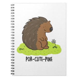 Caderno Espiral Por-Cute-Pine Piada Divertida de Porco-espinho