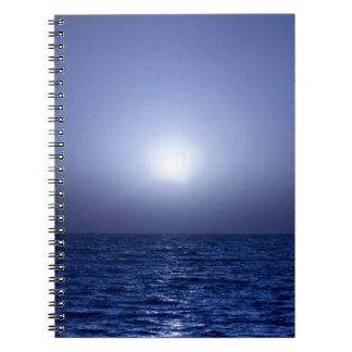 Caderno Espiral Por do sol azul