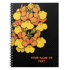 Caderno Espiral Pôr do Sol Botânico: A Nemésia 'Sunsatia Mango'