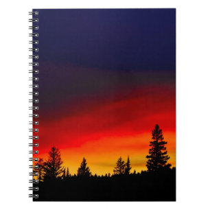 Caderno Espiral Por do sol de Yellowstone